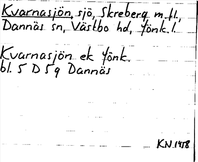 Bild på arkivkortet för arkivposten Kvarnasjön