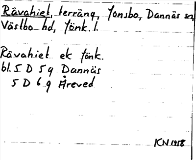 Bild på arkivkortet för arkivposten Rävahiet
