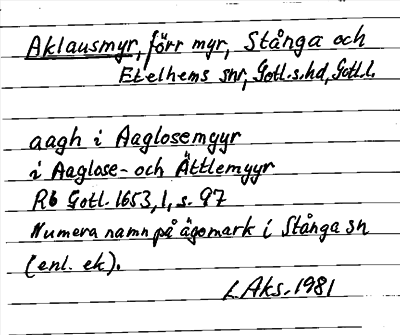 Bild på arkivkortet för arkivposten Aklausmyr