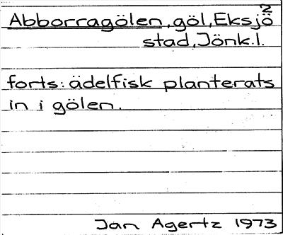 Bild på arkivkortet för arkivposten Abborragölen