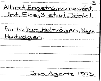 Bild på arkivkortet för arkivposten Albert Engströmsmuséet