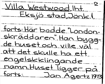 Bild på arkivkortet för arkivposten Villa Westwood