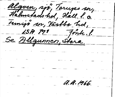 Bild på arkivkortet för arkivposten Algven, se Allgunnen, Stora