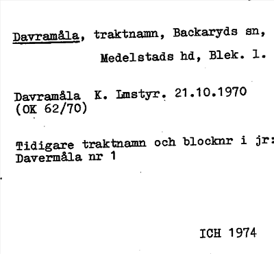 Bild på arkivkortet för arkivposten Davramåla