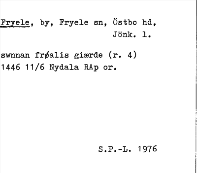 Bild på arkivkortet för arkivposten Fryele