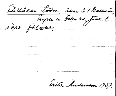 Bild på arkivkortet för arkivposten Fållåker Södre