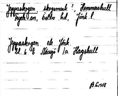 Bild på arkivkortet för arkivposten Jeppaskogen