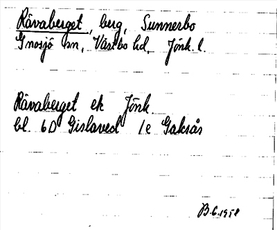 Bild på arkivkortet för arkivposten Rävaberget