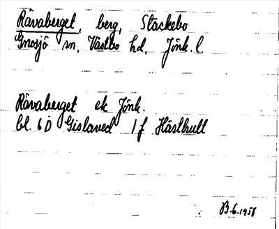 Bild på arkivkortet för arkivposten Rävaberget