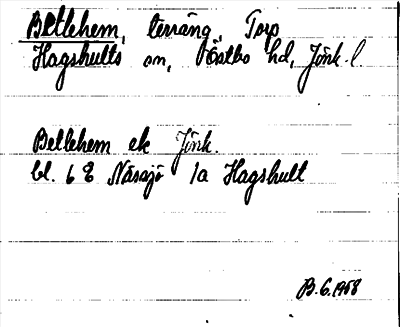 Bild på arkivkortet för arkivposten Betlehem