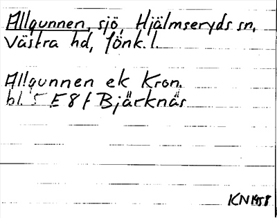 Bild på arkivkortet för arkivposten Allgunnen