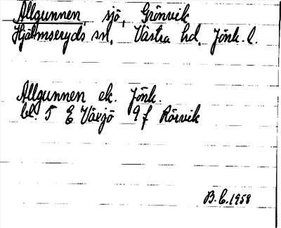 Bild på arkivkortet för arkivposten Allgunnen