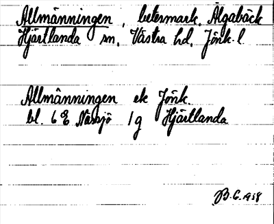 Bild på arkivkortet för arkivposten Allmänningen