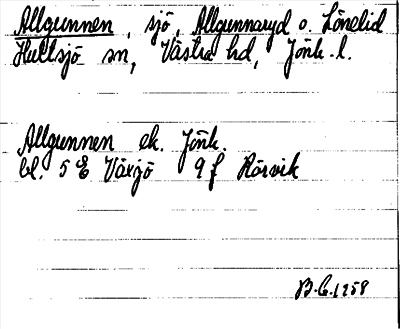 Bild på arkivkortet för arkivposten Allgunnen
