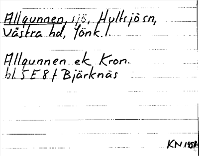Bild på arkivkortet för arkivposten Allgunnen