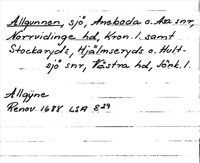 Bild på arkivkortet för arkivposten Allgunnen