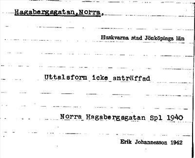 Bild på arkivkortet för arkivposten Hagabergsgatan, Norra