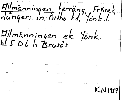Bild på arkivkortet för arkivposten Allmänningen