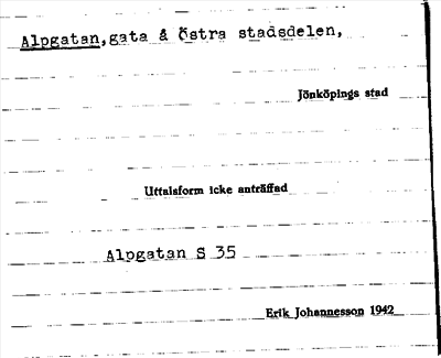 Bild på arkivkortet för arkivposten Alpgatan