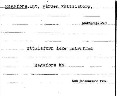 Bild på arkivkortet för arkivposten Hagafors