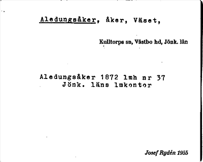 Bild på arkivkortet för arkivposten Aledungsåker