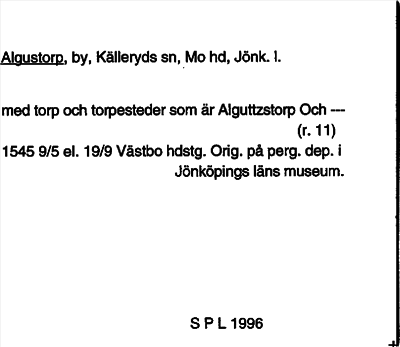 Bild på arkivkortet för arkivposten Algustorp