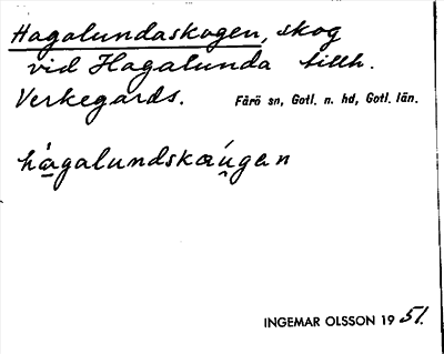 Bild på arkivkortet för arkivposten Hagalundaskogen