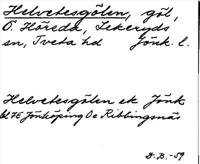 Bild på arkivkortet för arkivposten Helvetesgölen