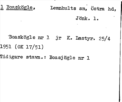 Bild på arkivkortet för arkivposten Boaskögle
