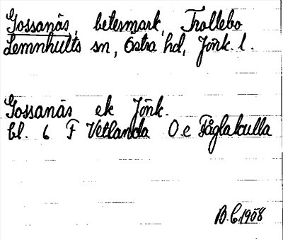 Bild på arkivkortet för arkivposten Gossanäs