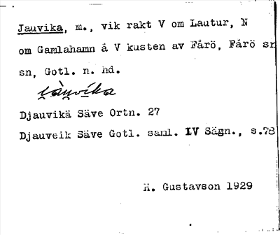 Bild på arkivkortet för arkivposten Jauvika