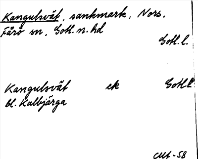 Bild på arkivkortet för arkivposten Kangulsvät