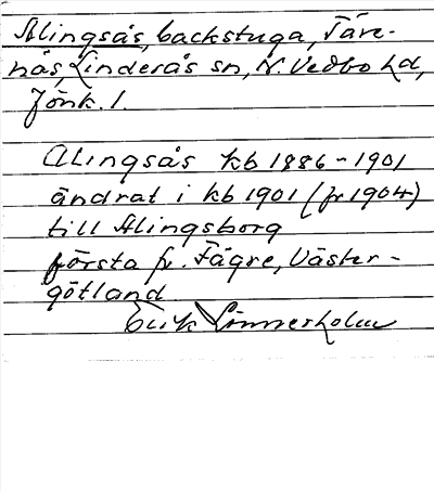 Bild på arkivkortet för arkivposten Alingsås