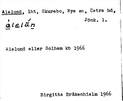 Bild på arkivkortet för arkivposten Alelund