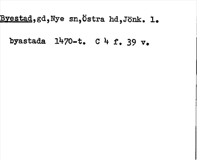 Bild på arkivkortet för arkivposten Byestad