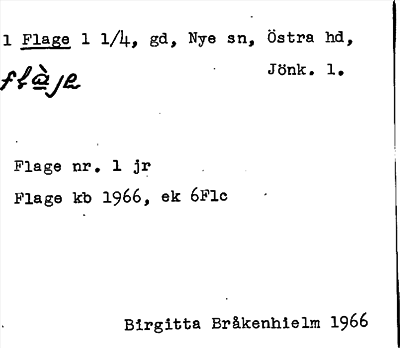 Bild på arkivkortet för arkivposten Flage