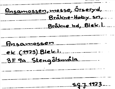 Bild på arkivkortet för arkivposten Ansamossen