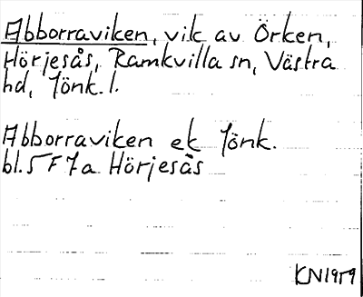 Bild på arkivkortet för arkivposten Abborraviken