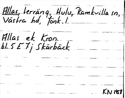 Bild på arkivkortet för arkivposten Allas