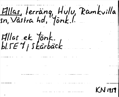 Bild på arkivkortet för arkivposten Allas