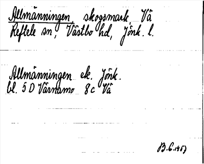 Bild på arkivkortet för arkivposten Allmänningen