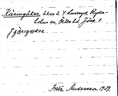 Bild på arkivkortet för arkivposten Käringåker