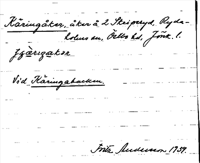 Bild på arkivkortet för arkivposten Käringåker