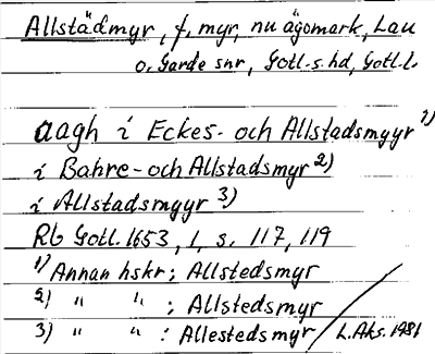 Bild på arkivkortet för arkivposten Allstädmyr