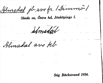 Bild på arkivkortet för arkivposten Almedal