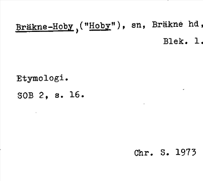 Bild på arkivkortet för arkivposten Bräkne-Hoby, (»Hoby»)