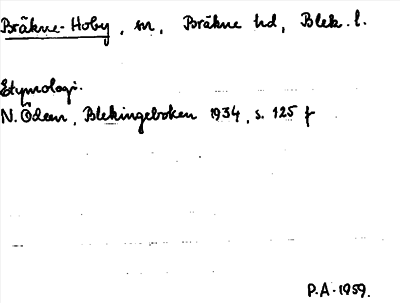 Bild på arkivkortet för arkivposten Bräkne-Hoby