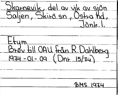 Bild på arkivkortet för arkivposten Skarnevik