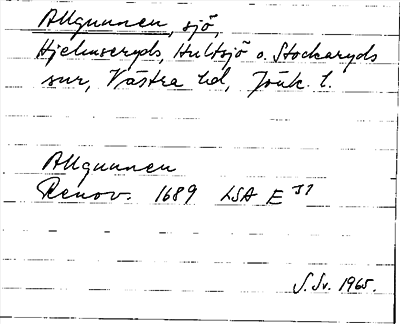 Bild på arkivkortet för arkivposten Allgunnen