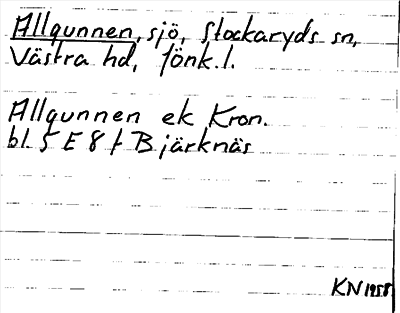 Bild på arkivkortet för arkivposten Allgunnen
